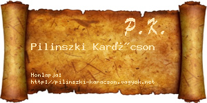 Pilinszki Karácson névjegykártya
